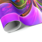 フローラモダン抽象芸術アートレッドブルーパターン#12 ラッピングペーパー (ロールコーナー)