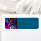 フローラモダン抽象芸術アートレッドブルーパターン#12 ラベル (インサイチュ)