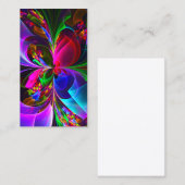 フローラモダン抽象芸術アートレッドブルーパターン#12 名刺 (正面/裏面)