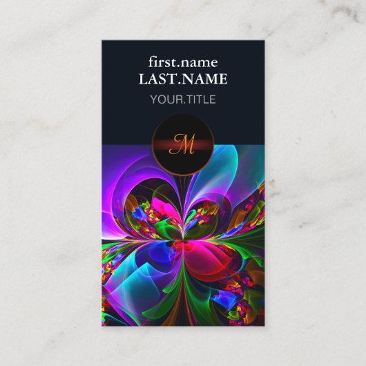 フローラモダン抽象芸術アートレッドブルーパターン#12 名刺 (正面)