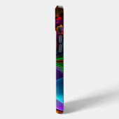 フローラモダン抽象芸術アートレッドブルーパターン#12 Case-Mate iPhoneケース (裏面 / 左)