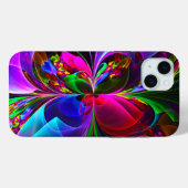 フローラモダン抽象芸術アートレッドブルーパターン#12 Case-Mate iPhoneケース (裏面 (横))