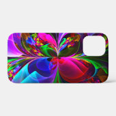 フローラモダン抽象芸術アートレッドブルーパターン#12 Case-Mate iPhoneケース (裏面 (横))