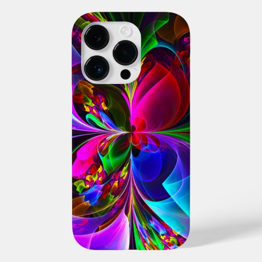 フローラモダン抽象芸術アートレッドブルーパターン#12 Case-Mate iPhoneケース (裏面)