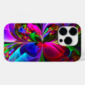 フローラモダン抽象芸術アートレッドブルーパターン#12 Case-Mate iPhoneケース (裏面 (横))