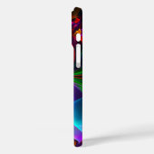フローラモダン抽象芸術アートレッドブルーパターン#12 Case-Mate iPhoneケース (裏面 / 左)