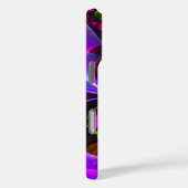 フローラモダン抽象芸術アートレッドブルーパターン#12 Case-Mate iPhoneケース (裏面 / 右)