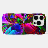 フローラモダン抽象芸術アートレッドブルーパターン#12 Case-Mate iPhoneケース (裏面 (横))