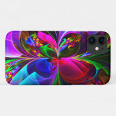 フローラモダン抽象芸術アートレッドブルーパターン#12 Case-Mate iPhoneケース (裏面(横))