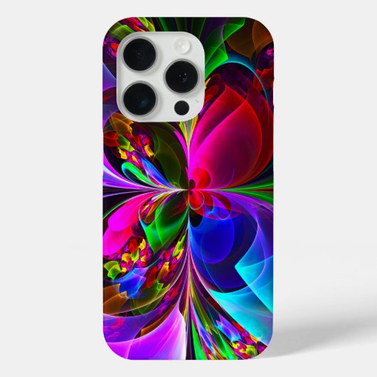 フローラモダン抽象芸術アートレッドブルーパターン#12 Case-Mate iPhoneケース (裏面)