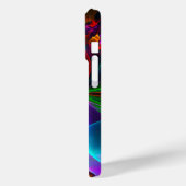 フローラモダン抽象芸術アートレッドブルーパターン#12 Case-Mate iPhoneケース (裏面 / 左)