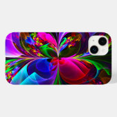 フローラモダン抽象芸術アートレッドブルーパターン#12 Case-Mate iPhoneケース (裏面 (横))