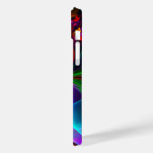 フローラモダン抽象芸術アートレッドブルーパターン#12 Case-Mate iPhoneケース (裏面 / 左)