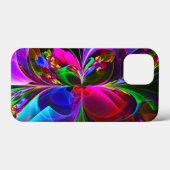 フローラモダン抽象芸術アートレッドブルーパターン#12 Case-Mate iPhoneケース (裏面 (横))