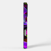 フローラモダン抽象芸術アートレッドブルーパターン#12 Case-Mate iPhoneケース (裏面 / 右)