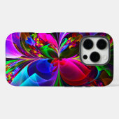 フローラモダン抽象芸術アートレッドブルーパターン#12 Case-Mate iPhoneケース (裏面 (横))
