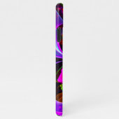 フローラモダン抽象芸術アートレッドブルーパターン#12 iPhoneケース (右側)