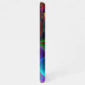 フローラモダン抽象芸術アートレッドブルーパターン#12 iPhoneケース (左側)