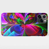 フローラモダン抽象芸術アートレッドブルーパターン#12 iPhoneケース (裏面横)