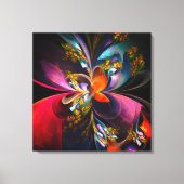 フローラモダン抽象芸術アートレッドブルーパターン#13 キャンバスプリント (正面)