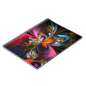 フローラモダン抽象芸術アートレッドブルーパターン#13 ノートブック (左側)