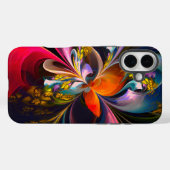 フローラモダン抽象芸術アートレッドブルーパターン#13 Case-Mate iPhoneケース (裏面 (横))