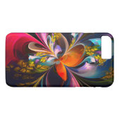 フローラモダン抽象芸術アートレッドブルーパターン#13 Case-Mate iPhoneケース (裏面(横))