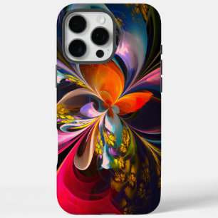 フローラモダン抽象芸術アートレッドブルーパターン#13 iPhone 16 PRO MAXケース