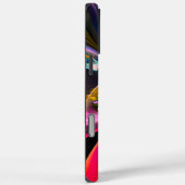 フローラモダン抽象芸術アートレッドブルーパターン#13 Case-Mate iPhoneケース (裏面 / 右)