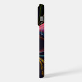 フローラモダン抽象芸術アートレッドブルーパターン#13 iPhoneケース (左側面)