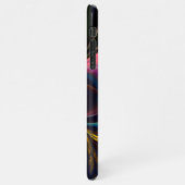 フローラモダン抽象芸術アートレッドブルーパターン#13 iPhoneケース (左側)