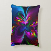 フローラモダン抽象芸術アートレッドブルーパターン#15 アクセントクッション (裏面(縦))