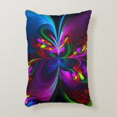 フローラモダン抽象芸術アートレッドブルーパターン#15 アクセントクッション (正面(垂直))