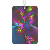 フローラモダン抽象芸術アートレッドブルーパターン#15 カーエアーフレッシュナー (裏面)