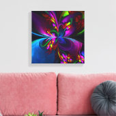 フローラモダン抽象芸術アートレッドブルーパターン#15 キャンバスプリント (インサイチュ (リビング))