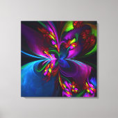 フローラモダン抽象芸術アートレッドブルーパターン#15 キャンバスプリント (正面)