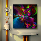 フローラモダン抽象芸術アートレッドブルーパターン#15 キャンバスプリント