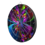 フローラモダン抽象芸術アートレッドブルーパターン#15 ダーツボード (正面右)