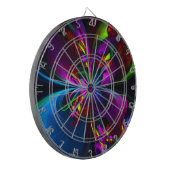 フローラモダン抽象芸術アートレッドブルーパターン#15 ダーツボード (正面左)