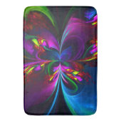 フローラモダン抽象芸術アートレッドブルーパターン#15 バスマット (正面縦)