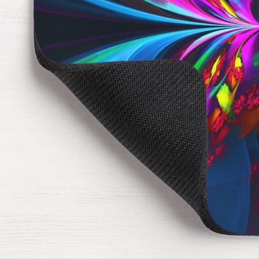 フローラモダン抽象芸術アートレッドブルーパターン#15 マウスパッド (コーナー)