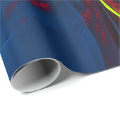 フローラモダン抽象芸術アートレッドブルーパターン#15 ラッピングペーパー (ロールコーナー)