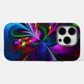 フローラモダン抽象芸術アートレッドブルーパターン#15 Case-Mate iPhoneケース (裏面 (横))