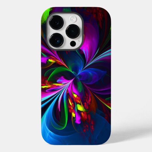フローラモダン抽象芸術アートレッドブルーパターン#15 Case-Mate iPhoneケース (裏面)