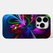 フローラモダン抽象芸術アートレッドブルーパターン#15 Case-Mate iPhoneケース (裏面 (横))