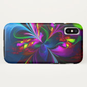 フローラモダン抽象芸術アートレッドブルーパターン#15 Case-Mate iPhoneケース (裏面(横))
