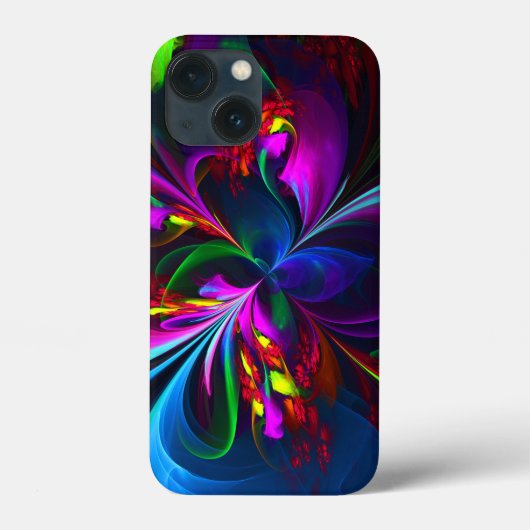 フローラモダン抽象芸術アートレッドブルーパターン#15 Case-Mate iPhoneケース (裏面)