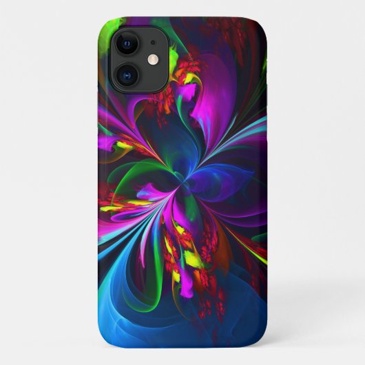 フローラモダン抽象芸術アートレッドブルーパターン#15 Case-Mate iPhoneケース (裏面)