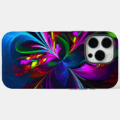 フローラモダン抽象芸術アートレッドブルーパターン#15 Case-Mate iPhoneケース (裏面 (横))