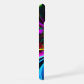 フローラモダン抽象芸術アートレッドブルーパターン#15 iPhoneケース (右側面)